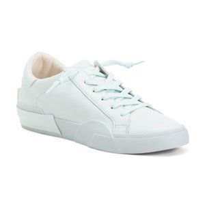 NEW DOLCE VITA Zina 360 Leather Sneakers Seafoam blue color 462tn